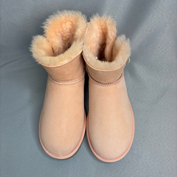 New Ugg Boots Mini 7 Pink or Tropical Peach Bailey Petal Rare Gorgeous Color! - Picture 6 of 12